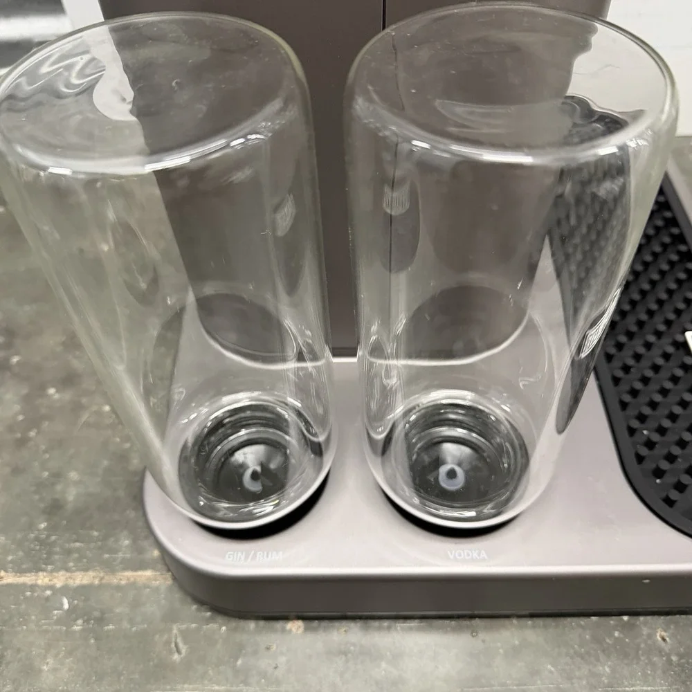 Bartesian Gray Cocktail Machine Touchscreen w/ Glass Bottles & Adapter